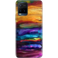 Grabono Vivo Y21S Uyumlu Kapak Kılıf Renkli Tpu Uv Baskılı Desenli Silikon Sulu Boya