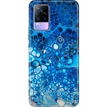 Grabono Vivo V21 Kılıf Resimli Desenli Özel Tasarım Silikon Derin Mavi