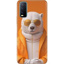 Grabono Vivo Y20/Y20S/Y11S Uyumlu Kılıf Renkli Desenli Özel Tasarım Baskı Tpu Uv Silikon Kılıf Stil Bear