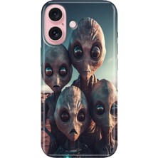 Grabono iPhone 16 Kılıf Silikon Desenli Kalıplı Case Ufo