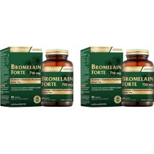 Nutraxin Bromelain Forte 60 Kapsül | 2 Kutulu Set
