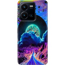 Grabono Vivo Y22S -Y35 Kılıf Renkli Tpu Uv Baskılı Desenli Silikon Dream Road