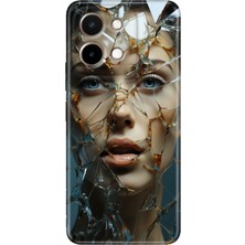 Grabono Vivo Y28 Kılıf 6.68" Desenli Silikon Hd Kapak Cam Kırığı