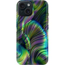 Grabono iPhone 13 - 14 Kılıf Renkli Tpu Uv Baskılı Desenli Silikon Holographic