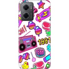Grabono Xiaomi Redmi Note 11E Kılıf Renkli Özel Temalı Desenli Silikon Tpu 90'lar