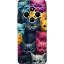 Grabono Xiaomi Redmi 14C Kılıf Renkli Desenli Baskı Tasarım Kedi Ordusu