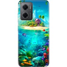 Grabono Xiaomi Redmi Note 11E Kılıf Renkli Özel Temalı Desenli Silikon Tpu Island