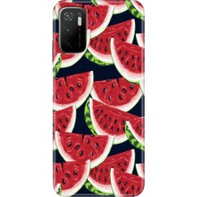 Grabono Xiaomi Redmi Note 11SE Kılıf Renkli Desenli Baskı Tasarım Silikon Karpuz