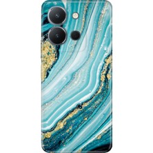 Grabono Vivo Y36 4g Kılıf Renkli Tpu Uv Baskılı Desenli Silikon Simli Taş