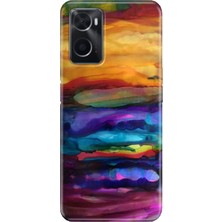Grabono Oppo A76 Kılıf Renkli Özel Temalı Desenli Silikon Tpu Stok Sulu Boya