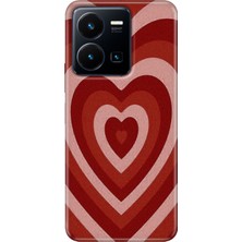 Grabono Vivo Y22S -Y35 Kılıf Renkli Tpu Uv Baskılı Desenli Silikon Mat Kalp