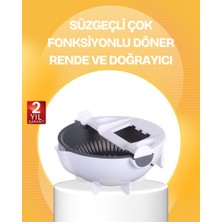 Zenvia 5 Fonksiyonlu Döner Süzgeçli Rende ve Dilimleyici Aparat