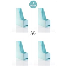 Alpa Store Ops Mg 101  Magazinlik 4'lü Set A4 Demonte Plastik Dikey Klasör Arşiv Kutusu Organizer Saklama