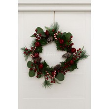 Tutku Home Yeni Yıl Temalı Kapı Süsü Kırmızı