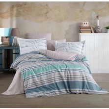 LTG Nova Hobby Çift Kişilik Ranforce Nevresim Takımı Debora Turkuaz