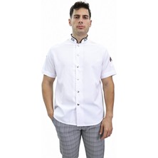 Das Uniform Isim Nakış Hediyeli Kısa Kol Çıtçıt Gömlek Aşçı Kıyafeti Chef Aşçı Forması