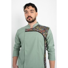 Çağla Desenli Şef Ceket Aşçı Uniforma (Chef Ceket) Personel Kıyafeti