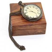 LTG Nova Ahşap Kutulu Pirinç Köstekli Saat Model 1