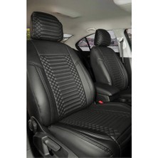Castor Otomotiv Castor Volkswagen Passat B7 Lüx Full Deri Oto Koltuk Kılıfı Ön Arka Takım (Exclusive) Siyah