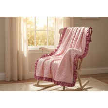 Lüks Çift Katlı Nohut Kabartmalı Bebek Battaniyesi - Saten Kenarlı - 95X100 cm