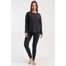 Vienetta Pamuklu Kadın Kaskorse Uzun Kol Uzun Paca Paca Pijama Takım, 511007