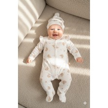 Miniday Kız Bebek Baskılı Tulum Şapkalı Koala Baskılı