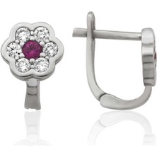 Fm Gümüş Çiçek Küpe