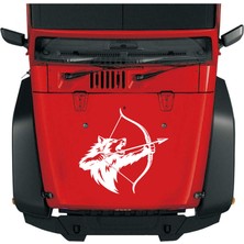 Sticker Usta Börü Kurt  Gökbörü Ok Atan Okçu  Sticker - Araba Oto Motosiklet Karavan Sticker - 00313