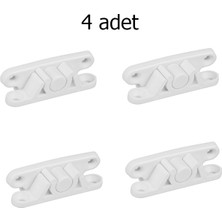 AYRINTISHOP Ayrıntishop Pvc Sineklik Kapı Pencere Çıtçıt Kilit Beyaz 4 Adet