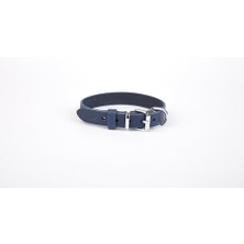 Seçkin Trend Deri El Yapımı Köpek Boyun Tasması 2X30-35 cm Mavi
