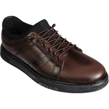 Yaz Kış Ayakkabı Yazkış Erkek Siyah Kahverengi Cilt Lastikli Termo Taban Casual Ayakkabı