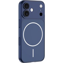Gpack iPhone 16 Uyumlu Kılıf Spark M-Safe Şarj Özellikli Kamera Korumalı Mavi