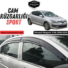 Caralp Renault Megane 3 Hb 2009-2016 Uyumlu Mugen Cam Rüzgarlığı Seti Piano Black 4\'lü Ithal Parlak Siyah