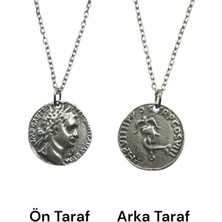 Thetis Deniz Tanrıçası Figürlü Roma Para Kolye – Çift Taraflı – 1 Adet – 60 cm Zincirli Metal Kolye