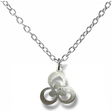 Çintemani Desenli Kolye – Gümüş Renk Zamak Metal Spiritüel Unisex Osmanlı Sembolü Takı