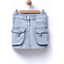 Overdo Ovd Kız 5-8 Yaş Kargo Cepli Kot Etek