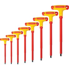 İzeltaş Izeltaş 8 Parça 1000V Izoleli T Tipi Allen Alyan Anahtar Seti | Vde Onaylı Profesyonel Takım