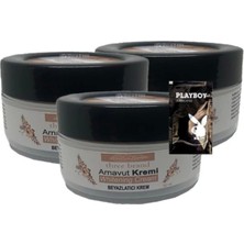 Three Brand Arnavut Kremi Whitening Cream 3'lü Bölgesel Aklık Kremi 50 ml + 1 Hediye Jel