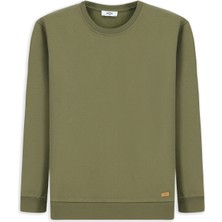 Kiğılı Bisiklet Yaka Regular Fit Pamuklu Basic Sweatshirt