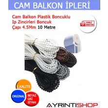 AYRINTISHOP Ayrıntıshop Cam Balkon Stor Perde Boncuklu Plastik Ip Zincirleri 10 Metre