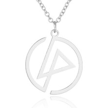 Linkin Park Kolye 60 cm Gümüş Renk Zincirli, Metal Rock Aksesuarı (Unisex)