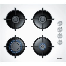 Siemens EO6C2PB11O Doğalgazlı Ankastre Beyaz Cam Ocak
