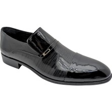 Çiğdem Kundura Ehil - 4392 | Rugan Kösele Erkek Klasik Ayakkabı - Siyah - 43