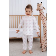 Messido Kız Bebek Çocuk Pijama Takımı Uzun Kollu Üst ve Alt Takım - Pembe Fiyonk Masalı