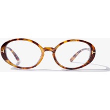 Zamansız Model T Detaylı Mavi Işık Korumalı Gözlük Oval Model 53-12-142