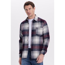 Tudors Erkek Regular Fit Rahat Kesim Kışlık Kareli Oduncu Gömlek