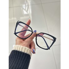 Castel Siyah Cateye Mavi Işık Filtreli Gözlük Blueblock Kedi Gözü, Optik Uyumlu Camları Değişebilir