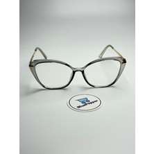 Lunera Gri Cateye Model Mavi Işık Fitreli Ekran Gözlüğü 55 Ekartman