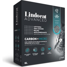 Lindocat Advanced Aktif Karbonlu Ekstra Topaklanan Ince Taneli Kedi Kumu 6l