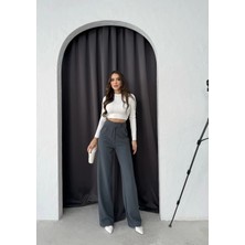 Trivogue Cırtlı Pantolon Krep Füme Pt